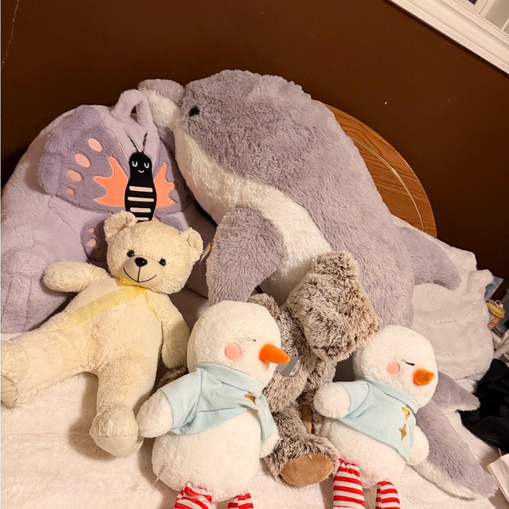 Lavender Plush Dolphin Soft Toy - Kids Cuddly Stuffed Animal